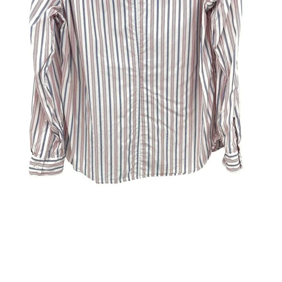 Frank & Eileen Finbar Button Down Shirt White‎ Red Blue Pinstripe Mens Size XL - Picture 7 of 11